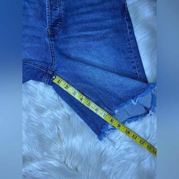 KUT “Margot” high rise long shorts Denim Cutoff Shorts sz 10 - Picture 7 of 7